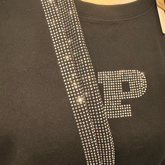 VS Pink blink black outfit set t shirt and sweatpants medium - Picture 6 of 9